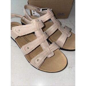Clarks LaurieAnn Ivy Size 11  Sand Sandals Leather Shoes Women's Adjustable NEW